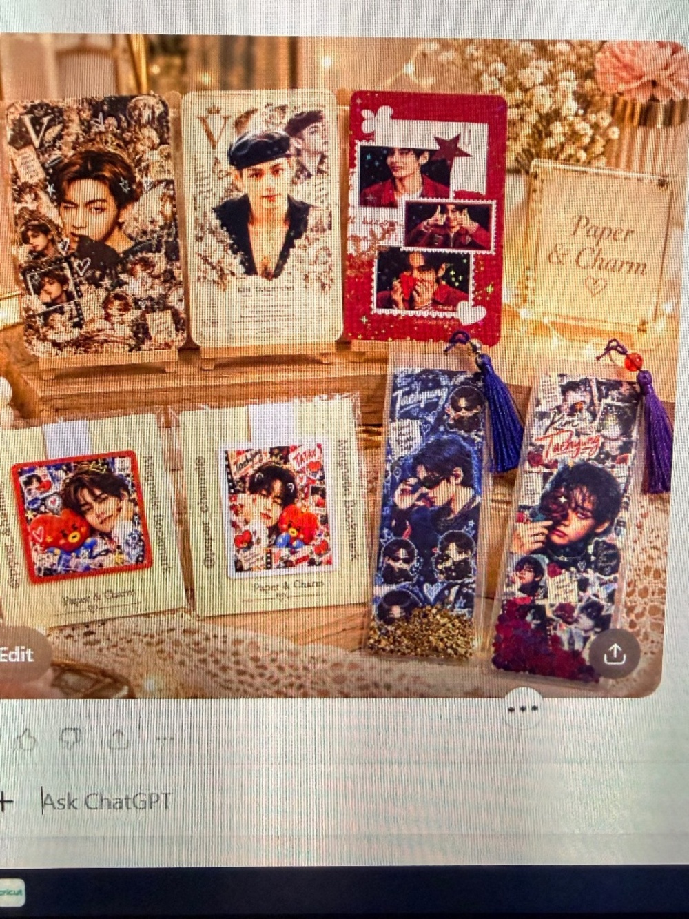 Lomo Kim Taehyung Photo and Bookmarks